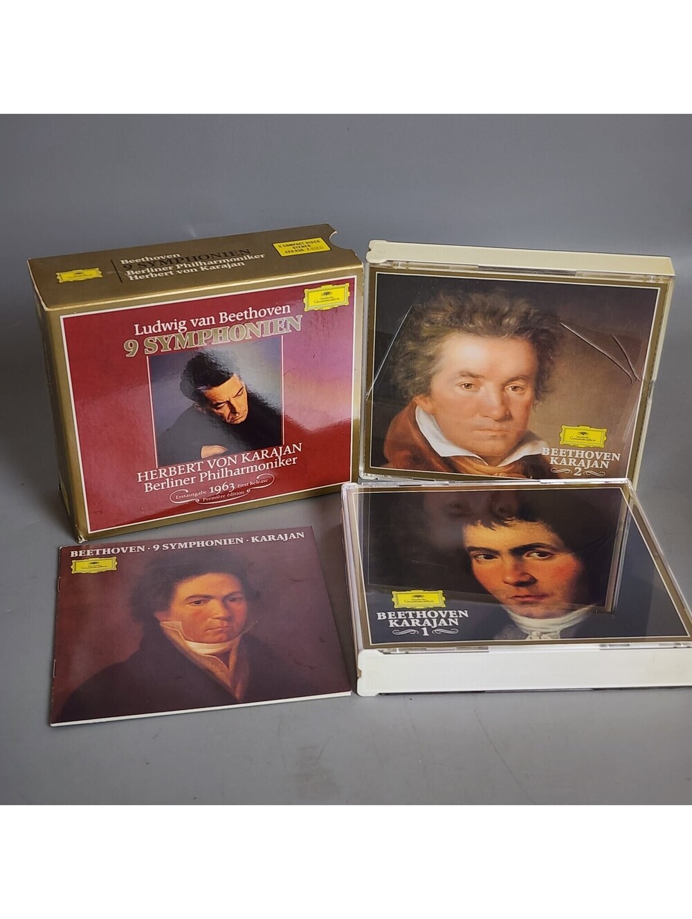 Beethoven 9 Symphonies Karajan Berliner Philharmoniker 5 CD Box Set Deutsche